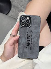 1pc Tpu Leather Phone Case Compatible With Iphone & Samsung Phones - Multicolor - View 2