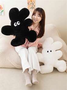 可愛兔子造型布偶靠墊,是送給女友的最佳情人節或新年禮物 - 黑色 - 查看 4