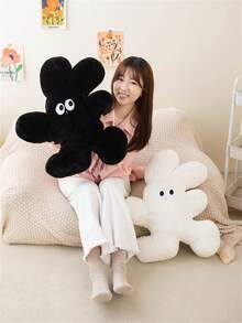 可愛兔子造型布偶靠墊,是送給女友的最佳情人節或新年禮物 - 黑色 - 查看 7