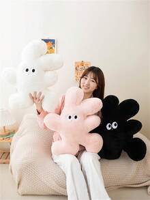 可愛兔子造型布偶靠墊,是送給女友的最佳情人節或新年禮物 - 黑色 - 查看 3