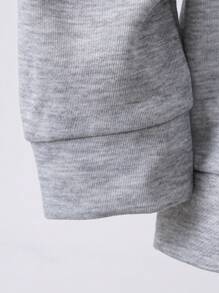 2入組青少年男孩標語印花帽t衫和運動長褲套裝 - 灰色 - 查看 4