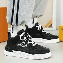 男式厚底運動休閒鞋 - 黑色 - 查看 6