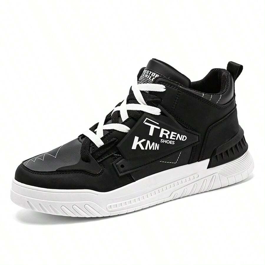 男式厚底運動休閒鞋 - 黑色 - 查看 1