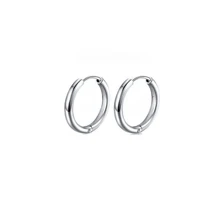 1pair 18k Gold Plated Titanium Steel Earring With 2.5mm Width Wire Circle, Simple Stainless Steel Fashionable Couple Jewelry In Korean, Japanese, European And American Style - Star - View 10
