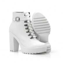Women Pant Boots - White - View 4