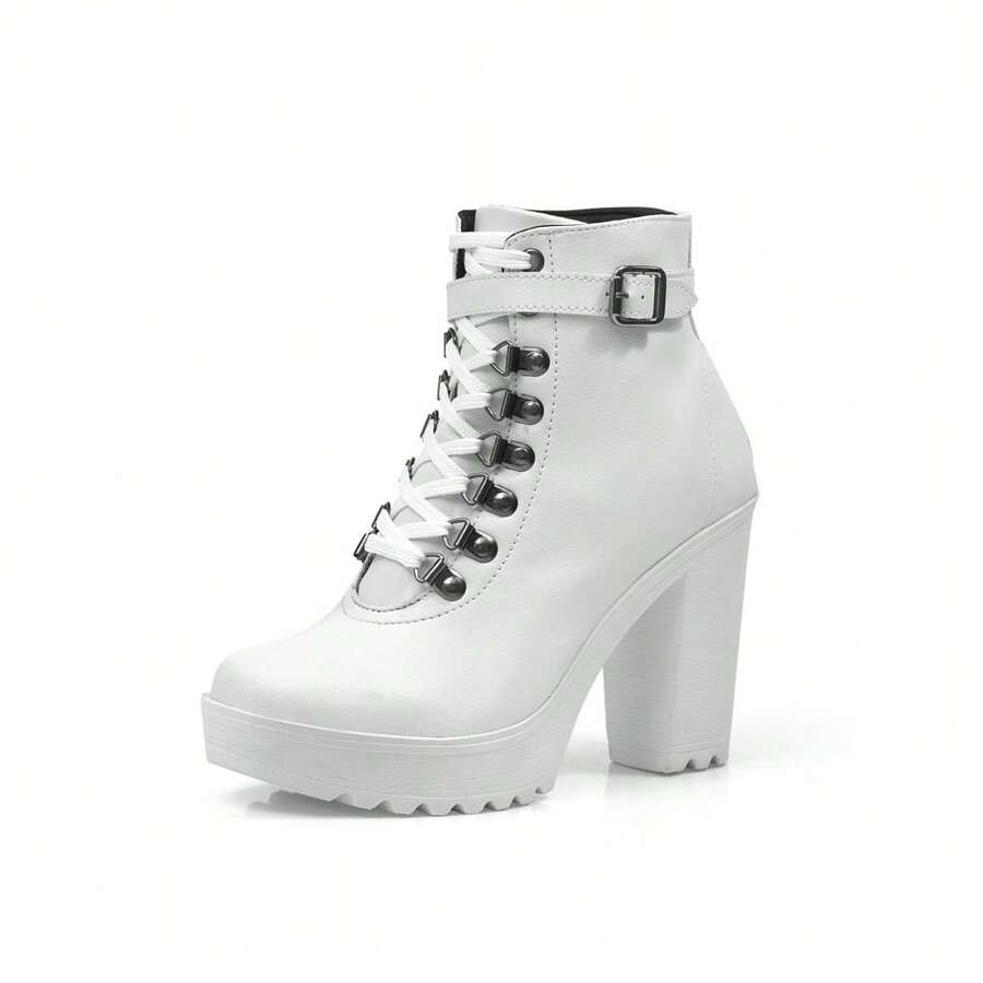 Women Pant Boots - White - View 1