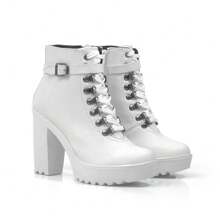 Women Pant Boots - White - View 3