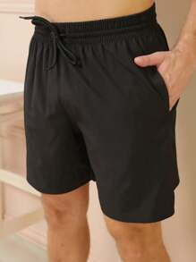 Men Shorts - 黑色 - 查看 1