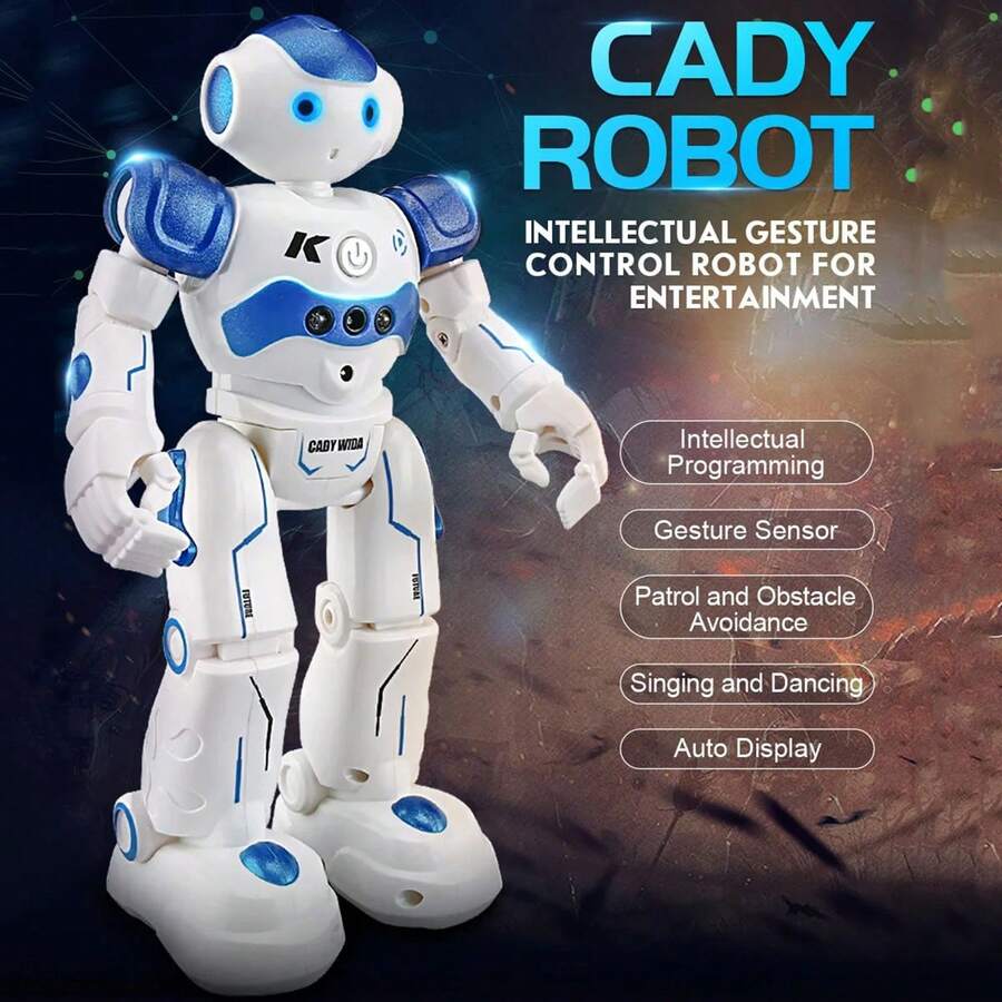 1PC Robot Toy Ir Gesture Remote Control R2 Cady Wida Intelligent Vector Smart Robotica Dancing Robot For Teenages Birthday Gift