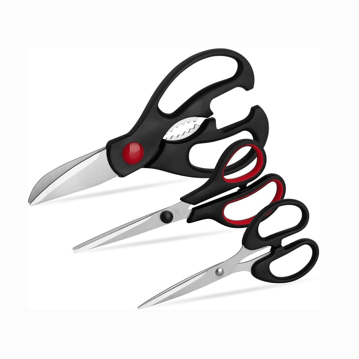 3 Pack Kitchen Shears Set QtoiKce Kitchen Scissors 3 Pack All Purpose
