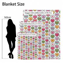 柔軟毯子,情人節最佳禮物。可以作為床罩、沙發墊、戶外野營毯子。各種尺寸可用。 - 彩色 - 查看 2