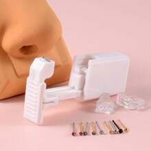 Firstomato 1PC Disposable Sterile Nose Piercing Kit, Self Nose Piercing Gun, No Pain, More Nose Piercing Gun Piercer Machine Kit, Easy To Use - Includes Studs And Tool For Painless Piercing - Gold - View 5