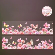 1roll/Bag Shell-Like Pet Tape Flower Gathering Series For Scrapbooking - Pink - View 1