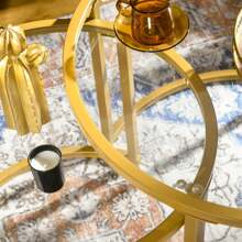 HOMCOM Nesting Tables - Gold - View 4