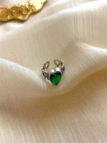An Emeramental Emerald Love Ring Is Suitable For Elder Sisters. - Green Love Ring - View 4
