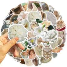 50pcs Vintage Style Graffiti Stickers For Journaling, Guitar, Notebook, Luggage, Waterproof Diy Decals - Multicolor - View 4