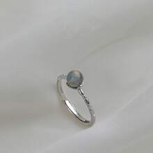 Moonstone Decor Sterling Silver Ring - White - View 2