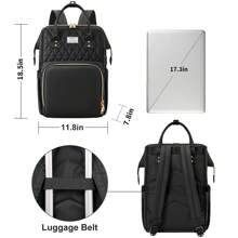 VSNOON Laptop Backpack For Women,15.6 Inch Stylish Rucksack Wide Open, College School Backpack With USB Charging Port, Water Resistant Travel Business Work Bag Computer Bookbag For Men - Negro - Ver 6