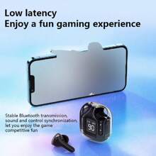 掌上觸控式led顯示器低延遲無線耳塞,附有麥克風 - 白色 - 查看 5