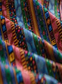 Bubaba 1pc Color Foil Blackout Curtain, Bohemian Foil Color Tassel Curtain, Suitable For Bedroom, Living Room, Dining Room, Kitchen, Cafe, Entrance, French Door, Vacation, Everyday, All Seasons - Multicolor - View 9