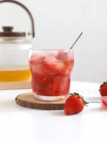 1pc Transparent Glass Coffee Cup For Home Use, Cold Brew & Juice Cup - Clear - View 4