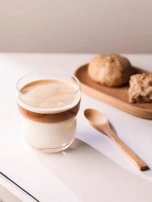 1pc Transparent Glass Coffee Cup For Home Use, Cold Brew & Juice Cup - Clear - View 8