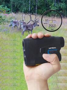 激光測距儀1000碼高爾夫測距儀狩獵望遠鏡戶外運動速度計 - 黑色 - 查看 2