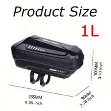 Wild Man前置車袋上管自行車行李架,快速拆卸設計反光防水騎行車架袋自行車配件 - 黑色 - 查看 3