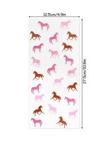 20 件裝馬主題派對禮物袋糖果餅乾包裝袋動物主題生日派對裝飾 - 彩色 - 查看 5