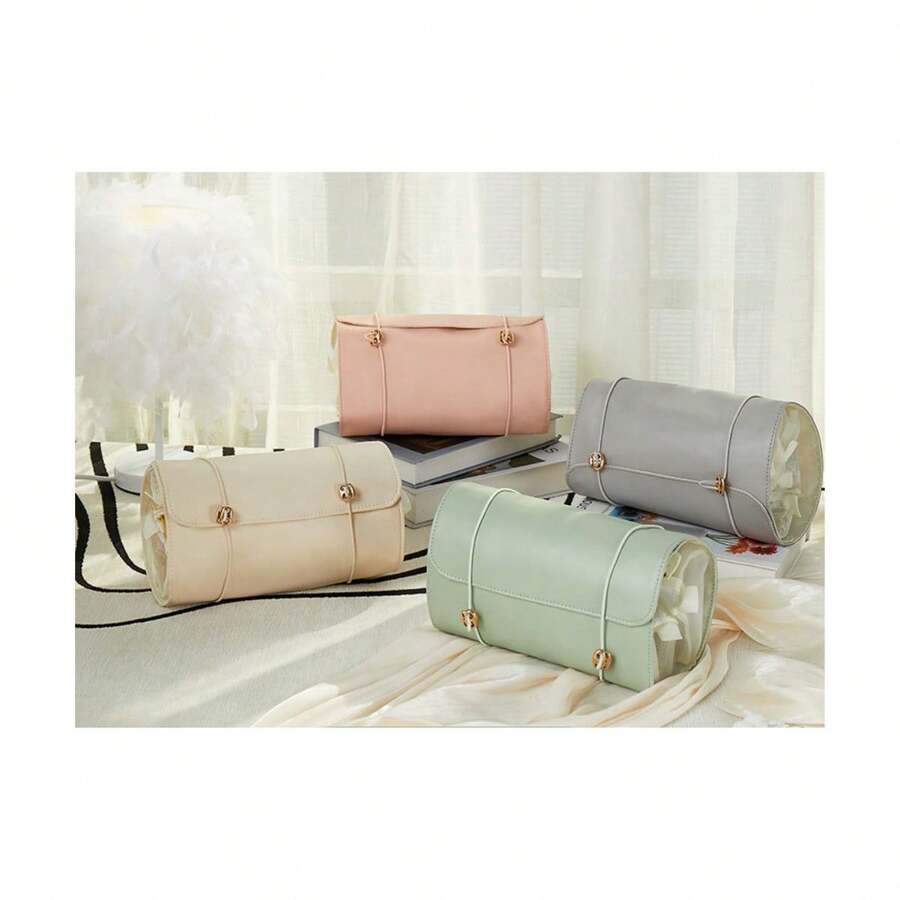 Detachable 4-In-1 Makeup Bag, Highly Attractive Hand-Held Multi-Functional Simple Travel Folding Cosmetic Storage Toiletry Bag - Light Grey - View 1