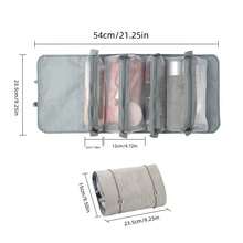 Detachable 4-In-1 Makeup Bag, Highly Attractive Hand-Held Multi-Functional Simple Travel Folding Cosmetic Storage Toiletry Bag - Light Grey - View 7