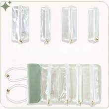 Detachable 4-In-1 Makeup Bag, Highly Attractive Hand-Held Multi-Functional Simple Travel Folding Cosmetic Storage Toiletry Bag - Light Grey - View 6