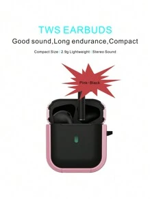 In-Ear Wireless Headset Version 5.3 Sports Wireless In-Ear Gaming Low Latency Dual-Mode Music Headset New - Pink - View 2