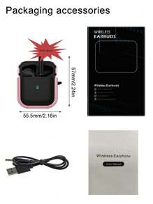 In-Ear Wireless Headset Version 5.3 Sports Wireless In-Ear Gaming Low Latency Dual-Mode Music Headset New - Pink - View 7