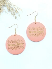 木盤刻有媽媽、娜娜、老師、阿姨、妻子、rn 吊墜耳環,送給母親、奶奶、阿姨、妻子和護士的禮物 - Earring - 查看 30