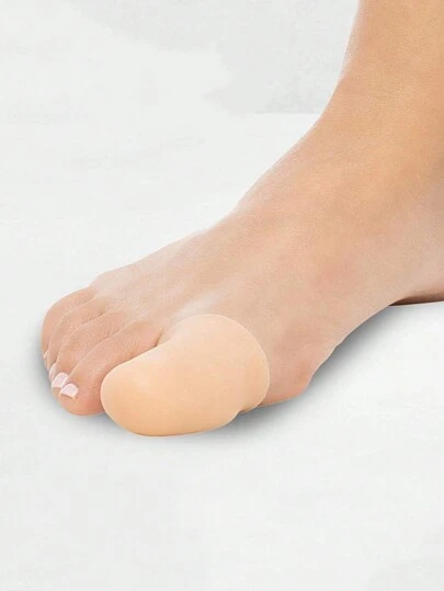 2pcs Soft Silicone Thumb Protector, Anti-Friction Shoe Toe Cap, Simple Design, Suitable For Sports Shoes, Casual Shoes, Flat Shoes,Women Men Sneakers Shoes, Accessories Gift