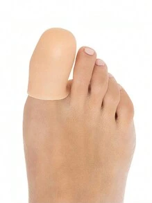 2 Stücke weiche Silikon-Daumenschutz, Anti-Reibung Schuh-Zehenkappe, einfaches Design, geeignet für Sportschuhe, Freizeitschuhe, flache Schuhe, Damen Herren Sneaker Schuhe, Zubehör Geschenk - Hautfarbe - Übersicht 3