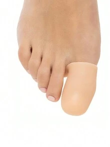 2 Stücke weiche Silikon-Daumenschutz, Anti-Reibung Schuh-Zehenkappe, einfaches Design, geeignet für Sportschuhe, Freizeitschuhe, flache Schuhe, Damen Herren Sneaker Schuhe, Zubehör Geschenk - Hautfarbe - Übersicht 4