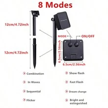 1入組太陽能葉子串燈綠藤蔓銅線燈適用於戶外防水2m/5m/10m,適用於情人節、聖誕節、婚禮、街道、家庭和節日照明裝飾,院子花園diy花卉裝飾 - 西瓜葉 - 查看 8