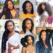 1 Pack Pre-Separated Springy Afro Twist Hair Suitable For Damaged Soft Locs Synthetic Marley Twist Braiding Hair (16,24 Inches, 1B) - Black - View 7