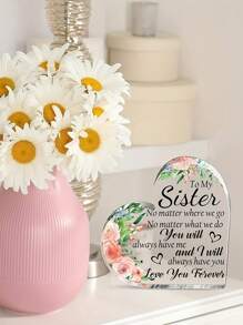 1 件友谊证书牌匾，最佳朋友礼物，姐妹礼物，生日，感谢女士礼物，亚克力简约风格 - 彩色 - 查看 4