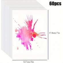 60 Sheets A4 Watercolor Paper, 300gsm, Watercolor Pad, Watercolor Paper Pad, Watercolor Paper Card - White - View 3