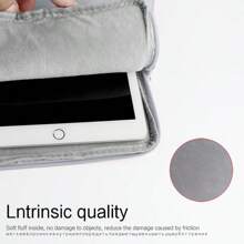 1 chiếc túi đựng máy tính bảng màu xám tương thích với iPad Pro Air 2 3 4 5 6 8 9 12 Mini 8 9 10 11 11,5 inch Mi Pad 6 5 Redmi Pad SE Kindle Galaxy Tab Teclast Blackview Tablet Túi đựng có khóa kéo di động chống nước, chống sốc, bảo vệ - Màu Xám nhạt - Xem 3