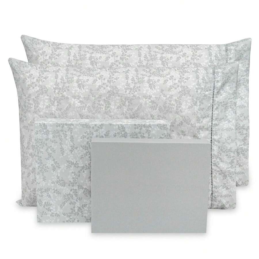 Sheet Sets With Pillowcases - 灰色 灰色的花 - 查看 1