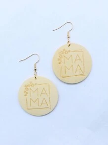 木盤刻有媽媽、娜娜、老師、阿姨、妻子、rn 吊墜耳環,送給母親、奶奶、阿姨、妻子和護士的禮物 - Earring - 查看 21
