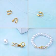 300入組18k鍍金黃銅鎖線保護環u形組件,用於耳環手鍊項鏈鎖線保護u形保護環線纜線保護環和盒子附件用於diy工藝耳環手鍊項鏈珠寶製作用品金色和銀色0.45*0.4cm - Wire Protectors U-shaped - 查看 5