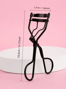 Portable Eyelash Curler, 1pc Black Stainless Steel Eyelash Curler For Daily Makeup Long Lasting Curled Lash - Black - View 6
