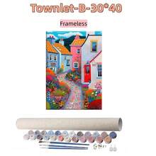 1 Set Paint By Numbers For Adults On Canvas,Paint By Numbers For Beginner,DIY Frameless Handicrafts,Home Wall Decoration And Gifts,11.81X15.74inch - Frameless-b - View 5