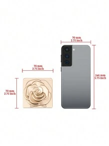 1PC Exquisite Square Folding Makeup Mirror With Rose Pattern, 2X Magnification High-Definition Glass, Perfect Gift For Beloved Mom, Aunt, Grandmother, Daughter, Niece, Sister, Bride, And Bridesmaid On Special Occasions Such As Holidays, Birthdays, Weddings, Mother's Day, And Valentine's Day, Compact Mirror, Pocket Small Vanity Mirror, Living Room Home Bedroom - Multicolor - View 5