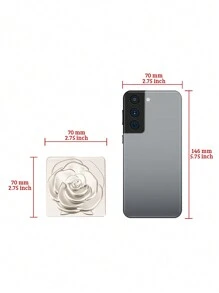 1PC Exquisite Square Folding Makeup Mirror With Rose Pattern, 2X Magnification High-Definition Glass, Perfect Gift For Beloved Mom, Aunt, Grandmother, Daughter, Niece, Sister, Bride, And Bridesmaid On Special Occasions Such As Holidays, Birthdays, Weddings, Mother's Day, And Valentine's Day, Compact Mirror, Pocket Small Vanity Mirror, Living Room Home Bedroom - Multicolor - View 9